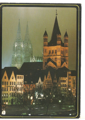 Postal 046030 : Koln. Rheinpanorama bei Nacht