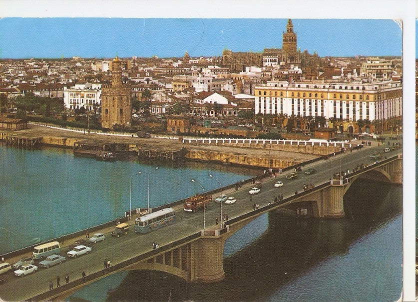 Postal 046079 : Sevilla. Puente San Telmo. Torre del Oro y Giralda