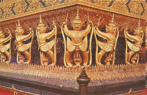 Postal 046088 : In the Lobby of Wat Phra Keo in Bangkok Thailand Decorated with Kuruts
