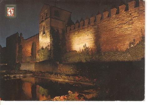 Postal 046090 : Cordoba. Muralla y jardines iluminados