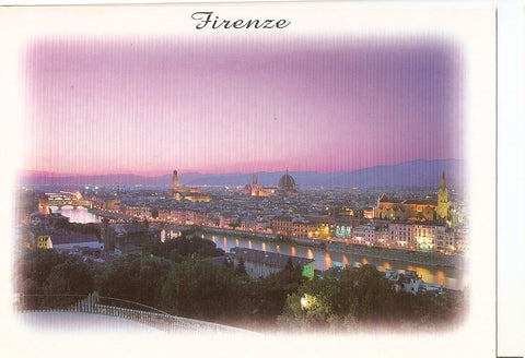 Postal 046108 : Panorama di notte. Firenze