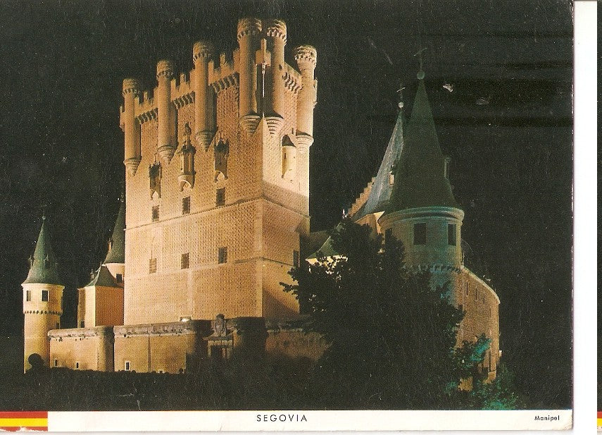 Postal 046195 : Segovia. Entrada al Alcazar - vista nocturna