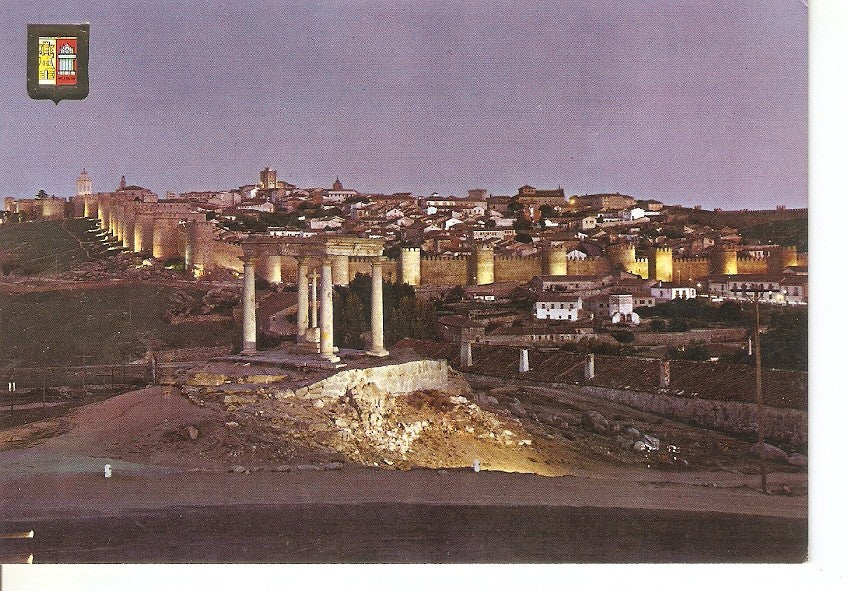 Postal 046208 : Avila. Vista general nocturna