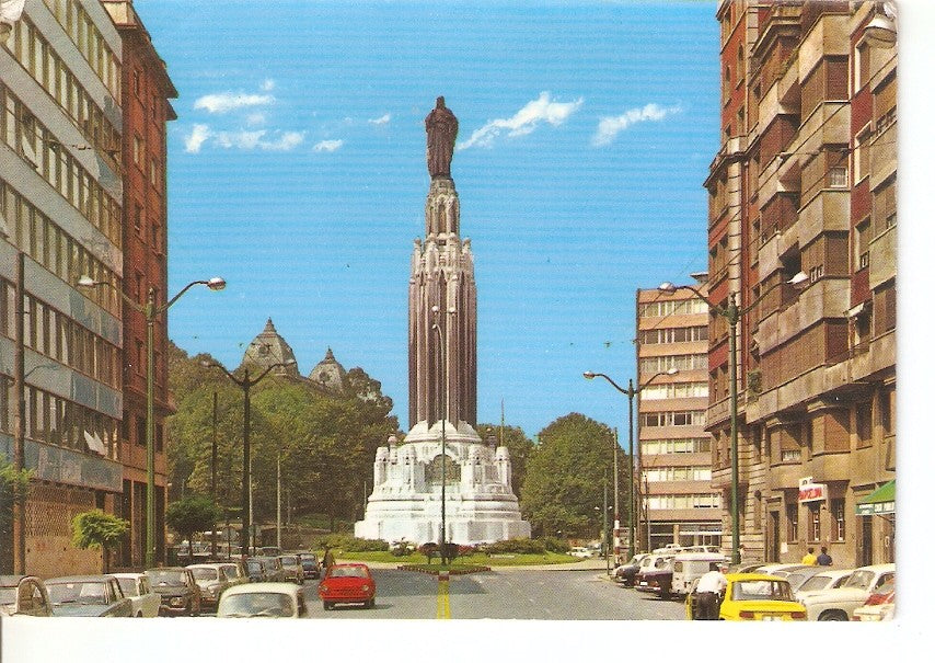 Postal 046225 : Bilbao. Monumento al Sagrado Corazon