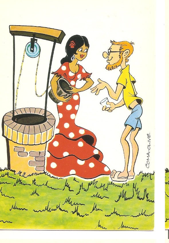 Postal 046291 : Vacaciones. A mi dar un vaso agua fresca?