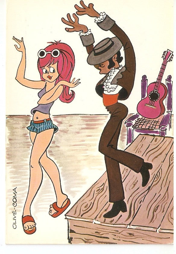 Postal 046296 : Vacaciones. Clases de Flamenco
