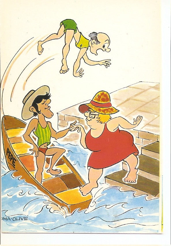 Postal 046297 : Vacaciones. Paseo … en barca?
