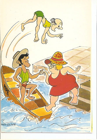 Postal 046297 : Vacaciones. Paseo … en barca?
