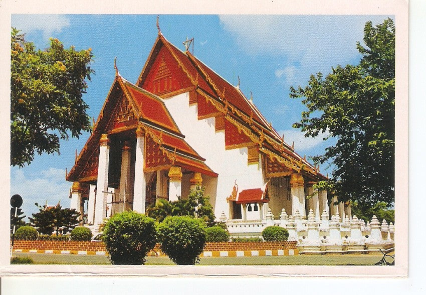 Postal 046301 : Wat Phra Mongkol Bopit at Ayudhya (Old Capital of Thailand) a bronze Buddha-Image