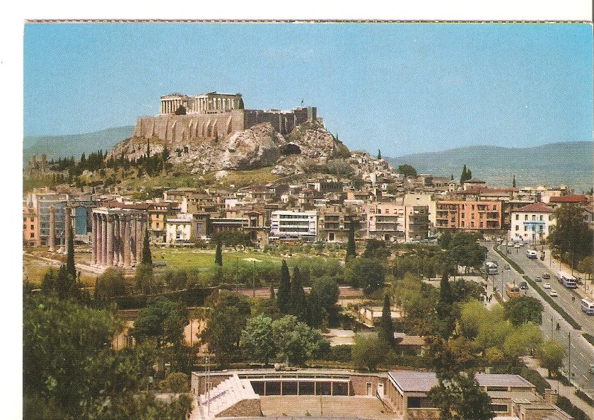 Postal 046348 : Athens. View of the Acropolis form the Jupiters Temple