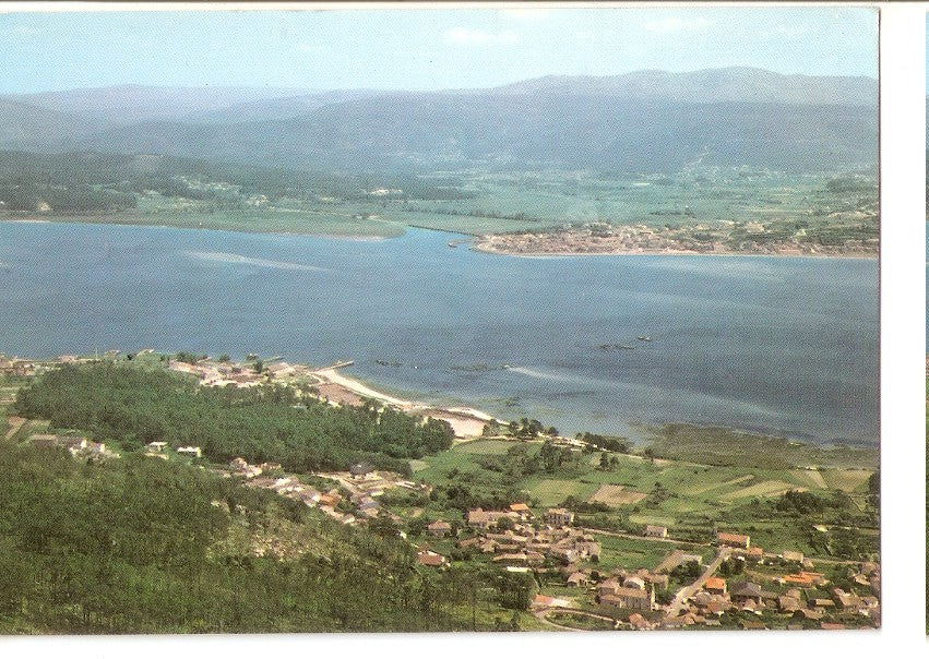 Postal 046428 : La Guardia (Pontevedra). Panoramica desde el Monte de Santa Tecla sobre el Rio Miño