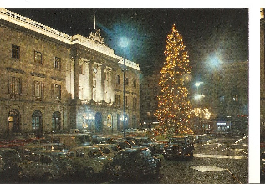 Postal 046505 : Barcelona. Ayuntamiento. Vista nocturna