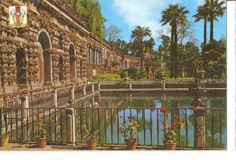 Postal 046600 : Sevilla. Reales Alcazares. Jardines. Estanque del rey D. Pedro I