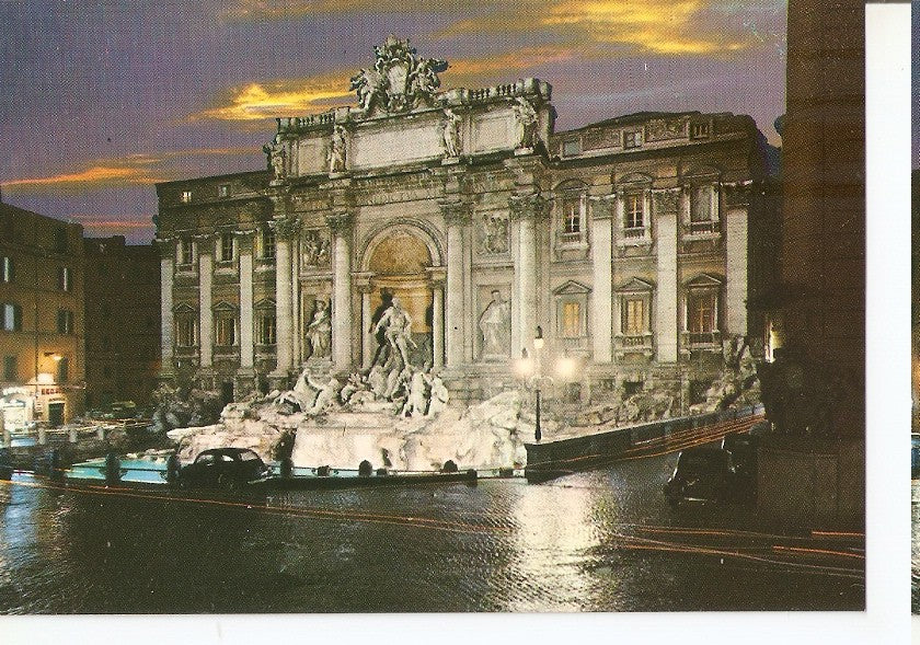 Postal 046606 : Roma. Fontana di Trevi - Notturno