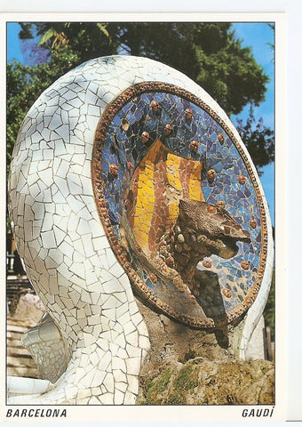 Postal 046687 : Barcelona. Parque Guell. Detalle