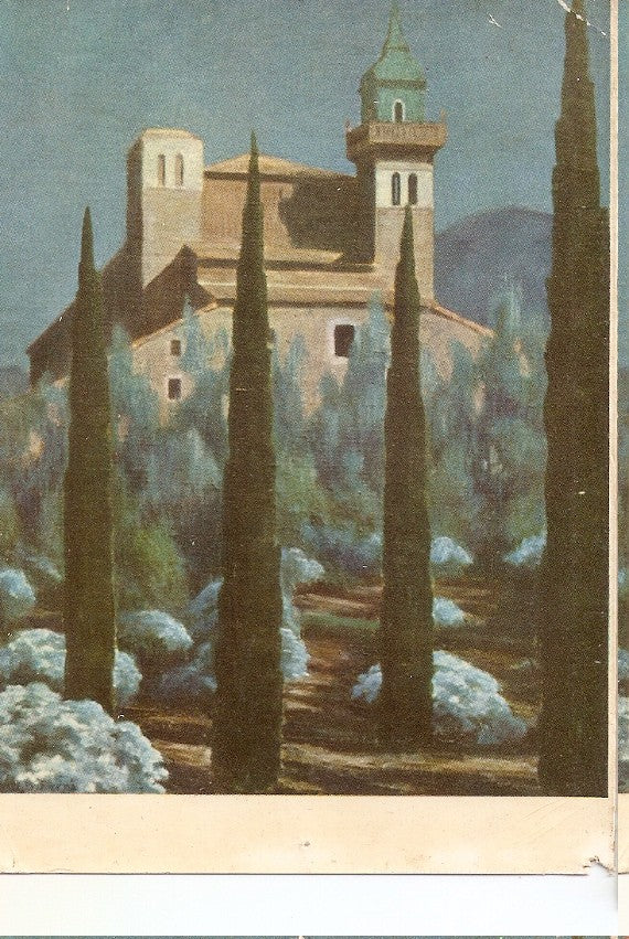 Postal 046706 : Valldemosa. El nocturno de Chopin. Cuadro al oleo de Bartolome Ferra