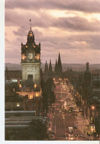 Postal 046764 : Princes Street at Dusk