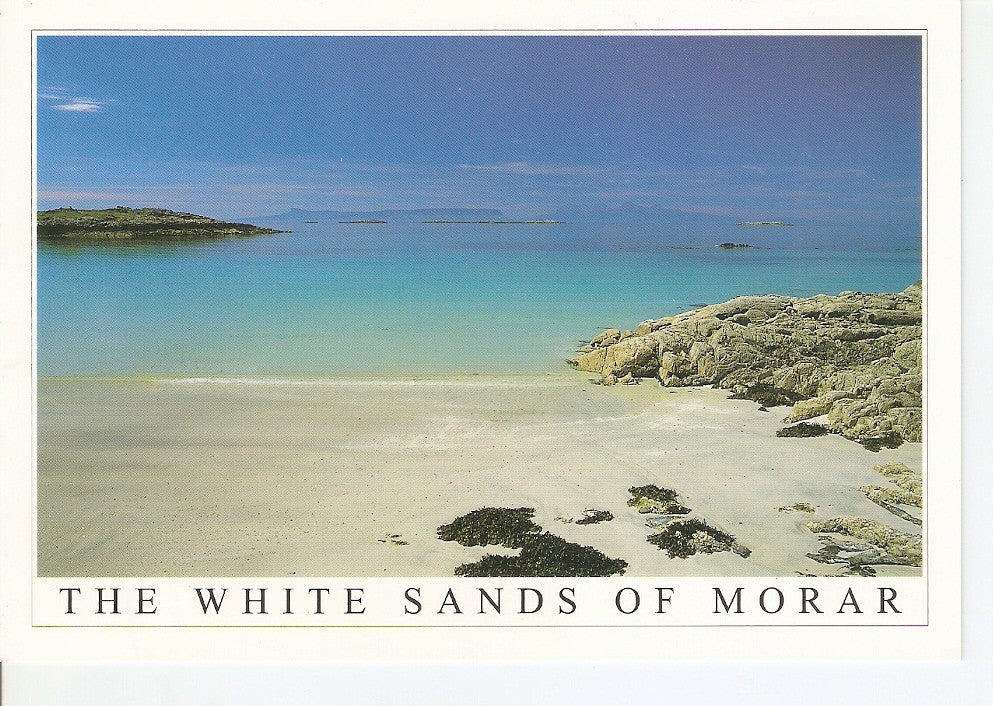 Postal 046776 : Over the Sound of Sleat to Eigg and Rhum from the White Sands of morar The Highlands of Scotland