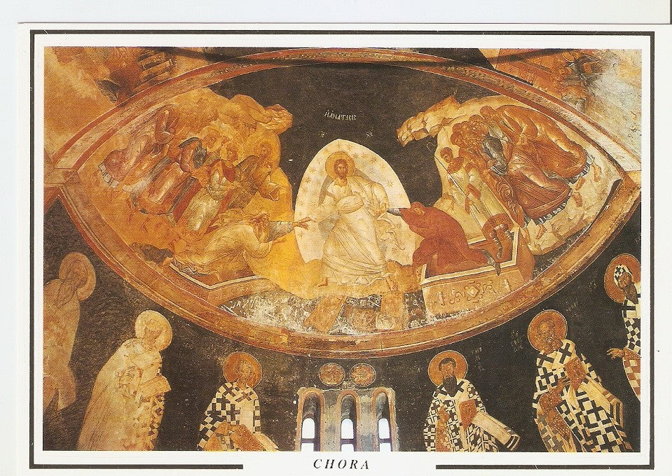 Postal 046809 : Kariye-Museum-Istanbul. Chora Museum. Anastasis frescoes of the Parecckesion
