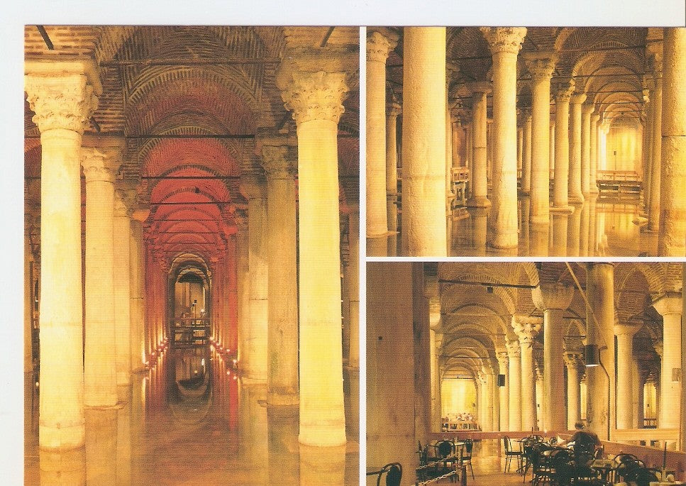 Postal 046817 : Istanbul - Turkiye. The underground cistern Yerebatan Sarayi 6th c.