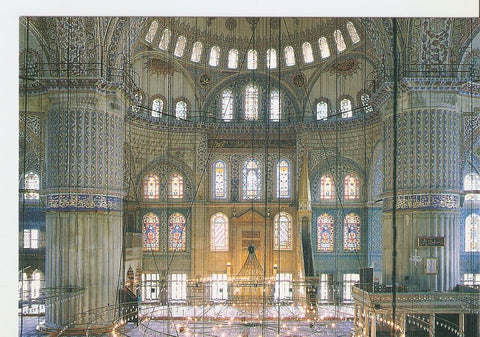 Postal 046819 : Istanbul - Turkiye. Sultanahmet Camii içi. Interior of the blue mosque