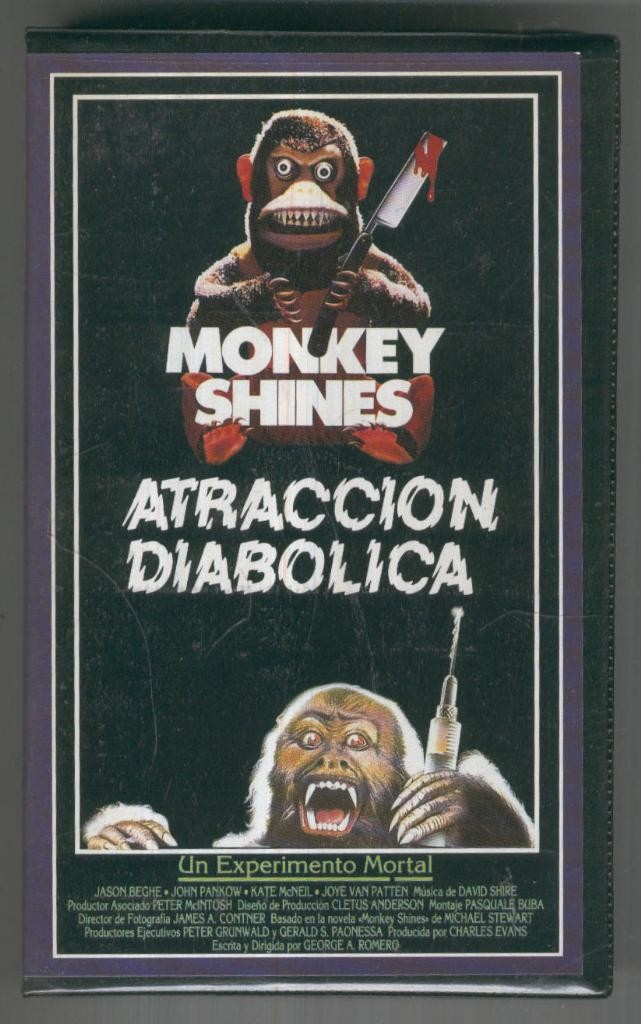 VHS Cine: ATRACCION DIABOLICA - Monkey Shines (George A. Romero)