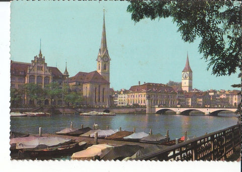 Postal-Postcard 17530: ZURICH - Fraumunster Cathedral and St. Peter