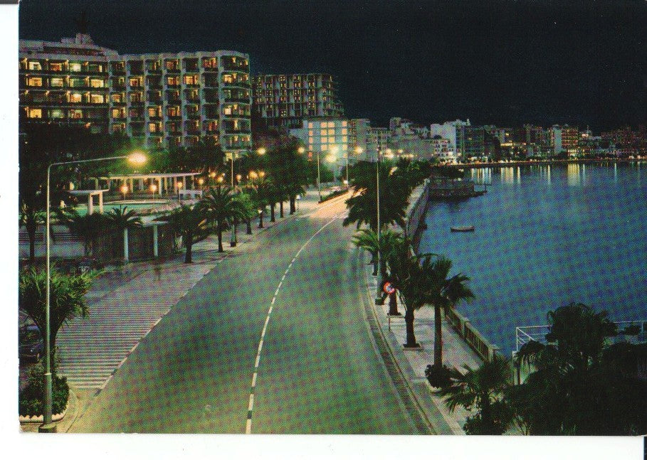 Postal-Postcard 17559: PALMA DE MALLORCA - Paseo Maritimo. Vista Nocturna