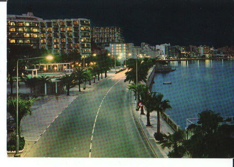 Postal-Postcard 17559: PALMA DE MALLORCA - Paseo Maritimo. Vista Nocturna