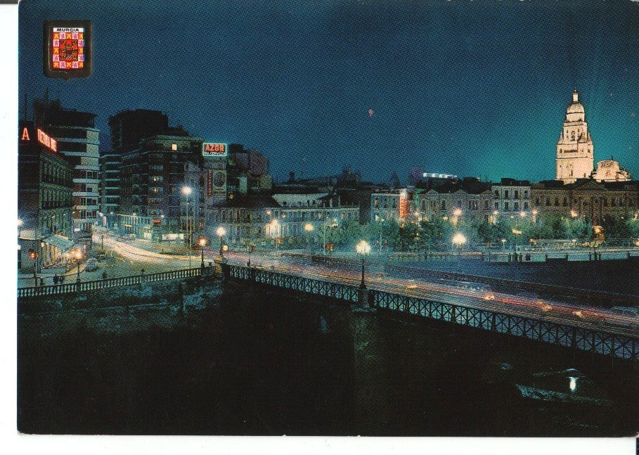 Postal-Postcard 17581: MURCIA - Puente Viejo. Gran Via y Glorieta de España