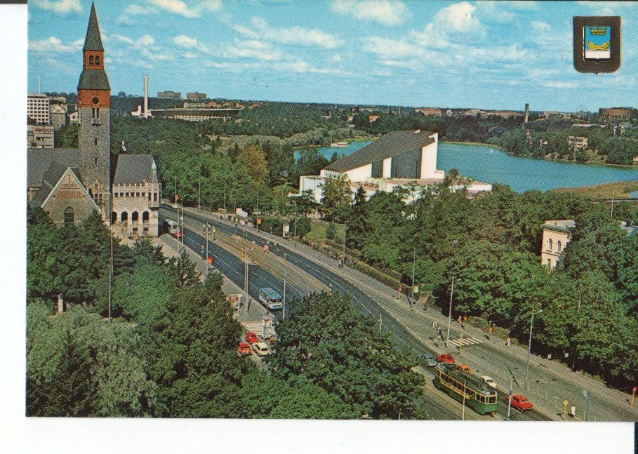 Postal-Postcard 17593: HELSINKI Helsingfors - Suomi Finland. A view to MANNERHEIM STREET