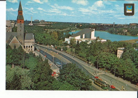 Postal-Postcard 17593: HELSINKI Helsingfors - Suomi Finland. A view to MANNERHEIM STREET