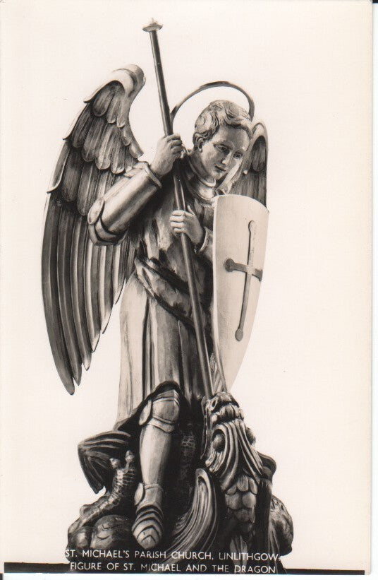 Postal-Postcard 17337: ST MICHAELS and the Dragon - Parish Church Linlithgow