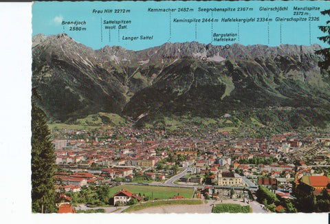 Postal-Postcard 17421: INNSBRUCK - Mit Nordkette. Impresos datos de interes geografico sobre la foto