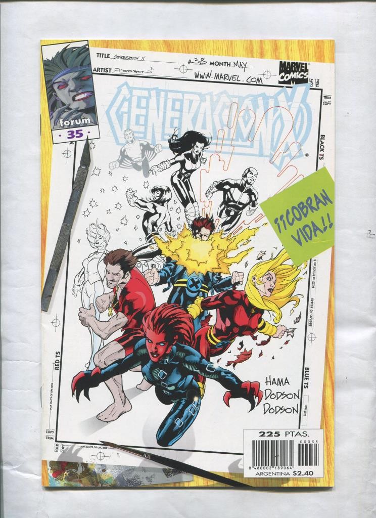 Generacion X volumen 2 numero 35:  (papel algo acartonado por haber estado en lugar humedo)