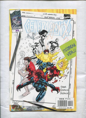 Generacion X volumen 2 numero 35:  (papel algo acartonado por haber estado en lugar humedo)