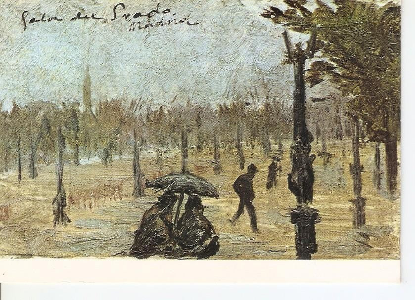Postal 045476: Oleo del Salon del Prado de Madrid
