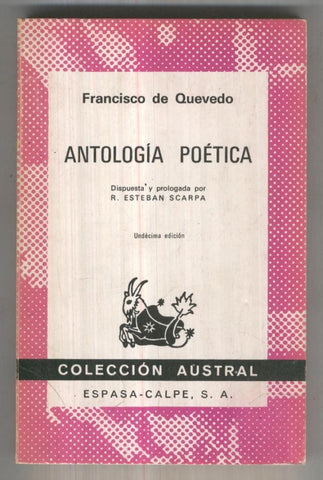 Austral numero 0362: Antologia Poetica de Francisco de Quevedo