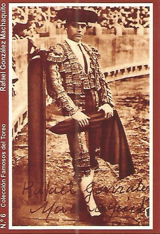 CALENDARIO PUBLICITARIO 06: Coleccion Famosos del Toreo: Rafael Gonzalez Machaquito