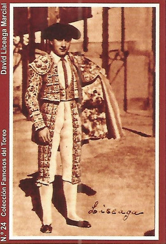 CALENDARIO PUBLICITARIO 24: Coleccion Famosos del Toreo: David Liceaga Marcial