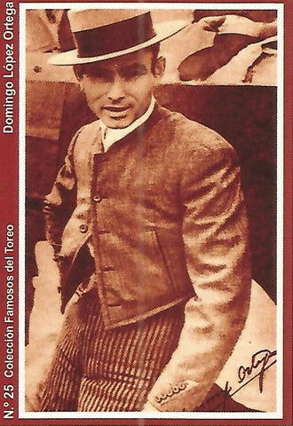 CALENDARIO PUBLICITARIO 25: Coleccion Famosos del Toreo: Domingo Lopez Ortega