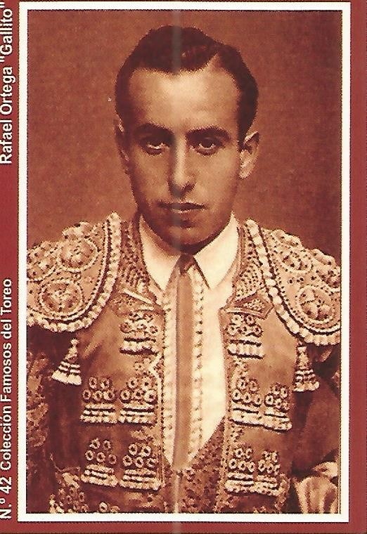CALENDARIO PUBLICITARIO 42: Coleccion Famosos del Toreo: Rafael Ortega Gallito