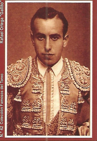 CALENDARIO PUBLICITARIO 42: Coleccion Famosos del Toreo: Rafael Ortega Gallito