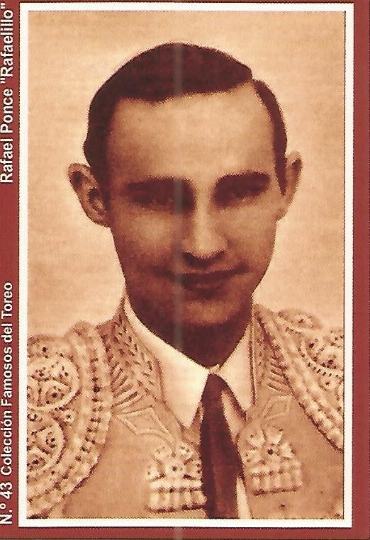 CALENDARIO PUBLICITARIO 43: Coleccion Famosos del Toreo: Rafael Ponce Rafaelillo