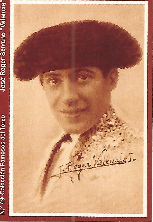 CALENDARIO PUBLICITARIO 49: Coleccion Famosos del Toreo: Jose Rogere Valencia