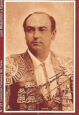 CALENDARIO PUBLICITARIO 51: Coleccion Famosos del Toreo: Luis Mazzantini