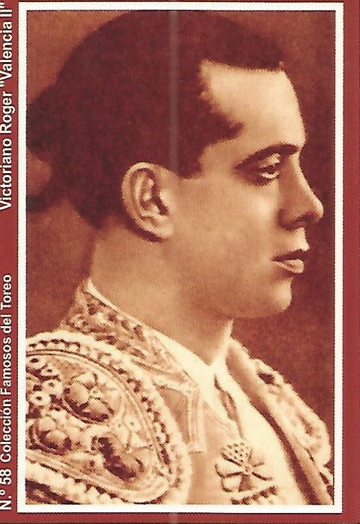 CALENDARIO PUBLICITARIO 58:  Coleccion Famosos del Toreo: Victoriano Roger Valencia II