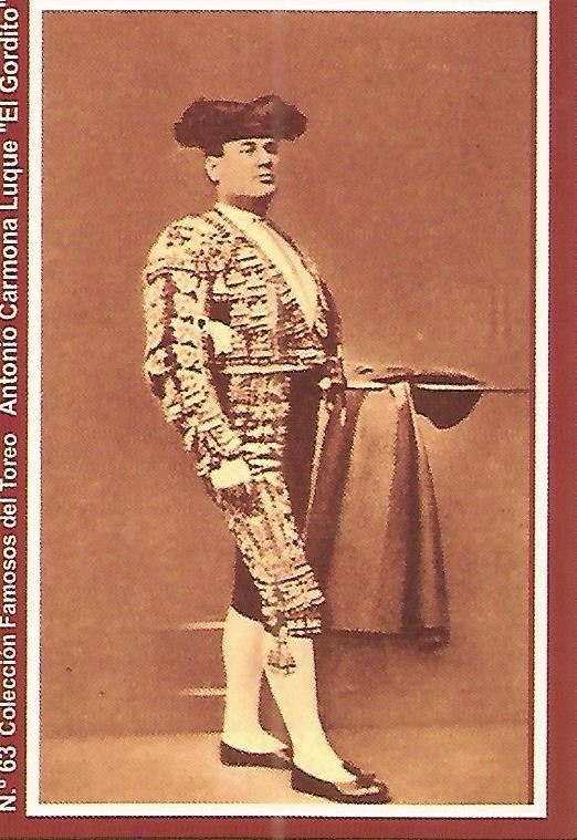 CALENDARIO PUBLICITARIO 0063: Coleccion Famosos del Toreo no 63. Antonio Carmona El Gordito
