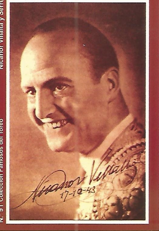 CALENDARIO PUBLICITARIO 91: Coleccion Famosos del Toreo: Nicanor Villalta
