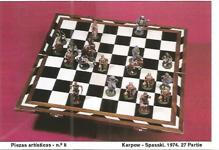 CALENDARIO PUBLICITARIO 00343: Coleccion Piezas artisticas no 8. Karpow - Spasski. 1974. 27 Partie